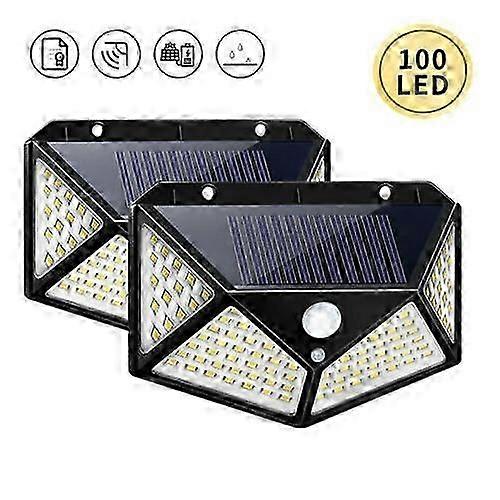 3-Head Outdoor Solar Light LED Garden Wall Security Lamp PIR Motion Sensor