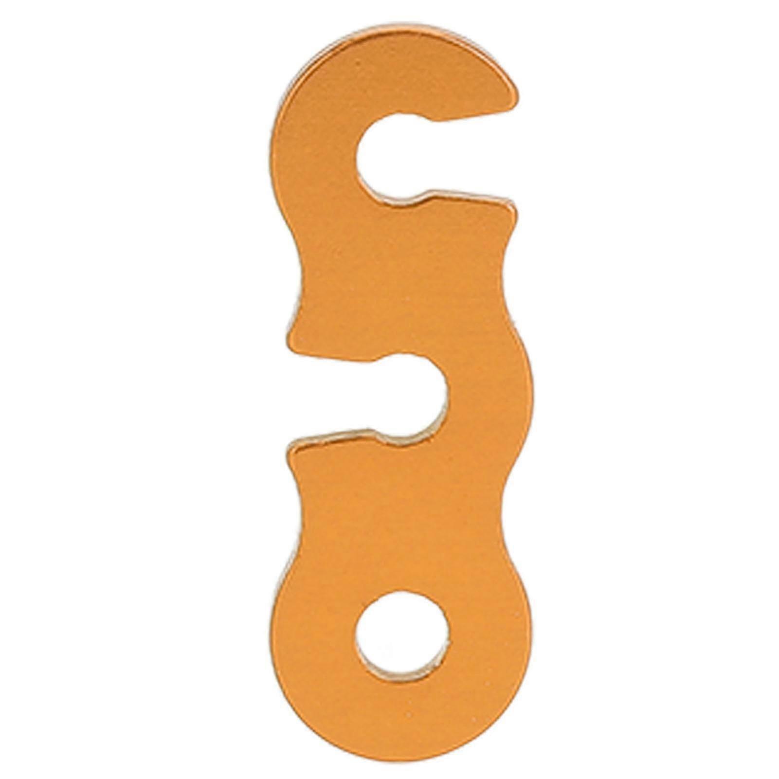 10pcs Aluminum Alloy 3 Hole Cord Lock Adjuster - Open End Tent Rope Stopper Wind Rope Buckle (S Gold)