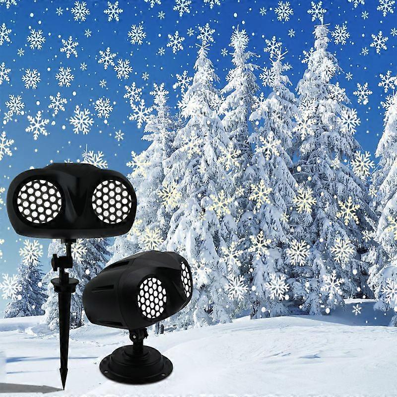 Outdoor Snowflake Projection Light - Remote-Controlled for Festive Decor