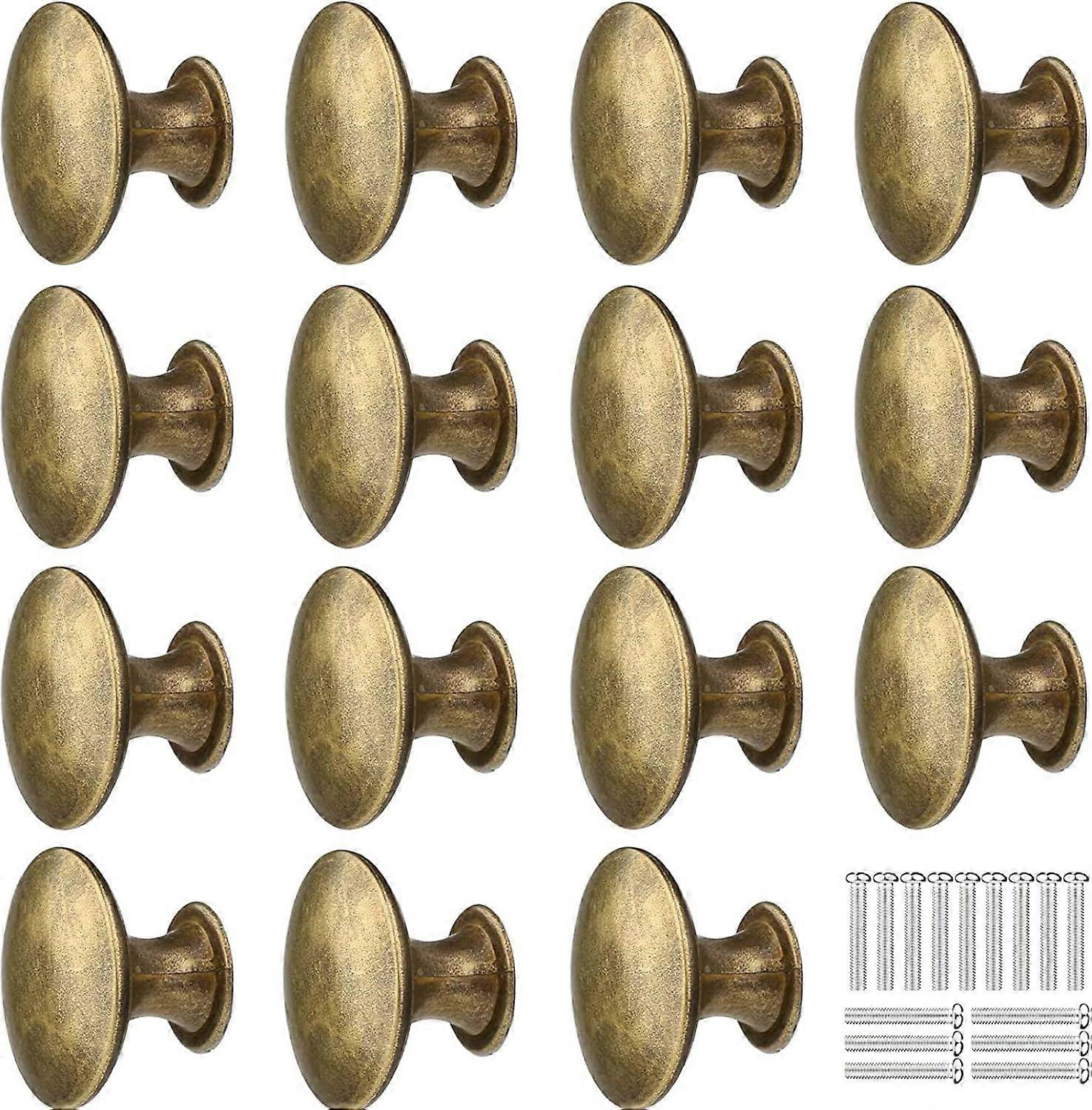 15PCS Round Cabinet Knobs, Mushroom Drawer Knobs, Furniture Knobs with Screw, Vintage Knobs Pull for Kitchen, Bathroom, Bedroom