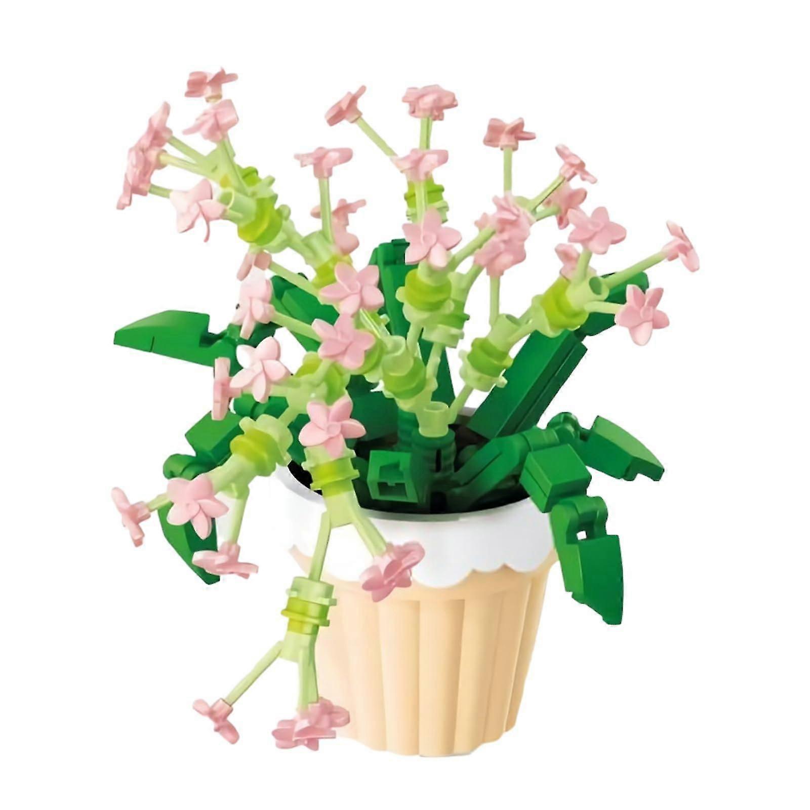 Mini Building Blocks Bonsai Plant Model Set Home Decor Botanical Collection Flower Building Bricks Toy, A