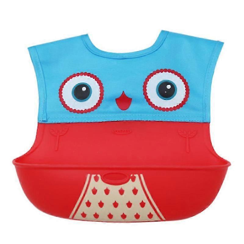 1 Pcs Baby Waterproof Slabber Saliva Bib Silicone Cartoon Feeding for Boy Girl