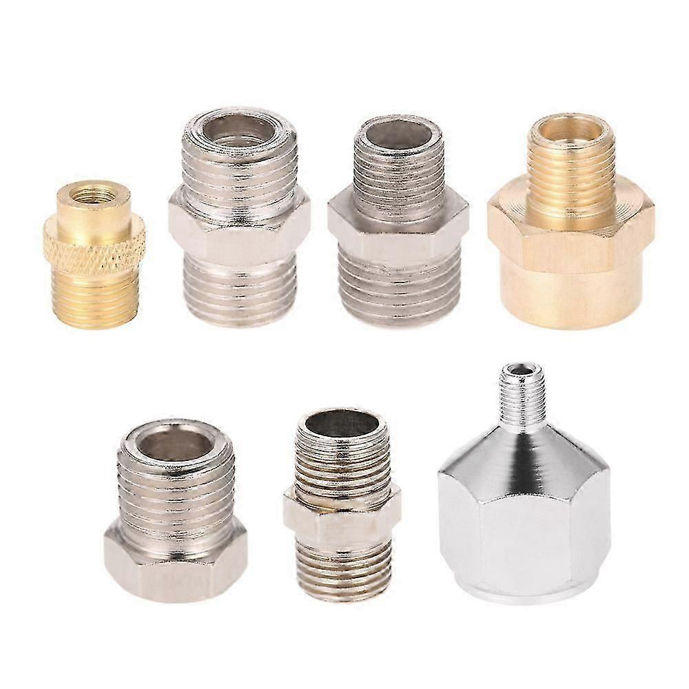 Profesionální 7ks Airbrush adaptér Kit Fitting Connector Set pro kompresor & Airbrush Hose [jkw]
