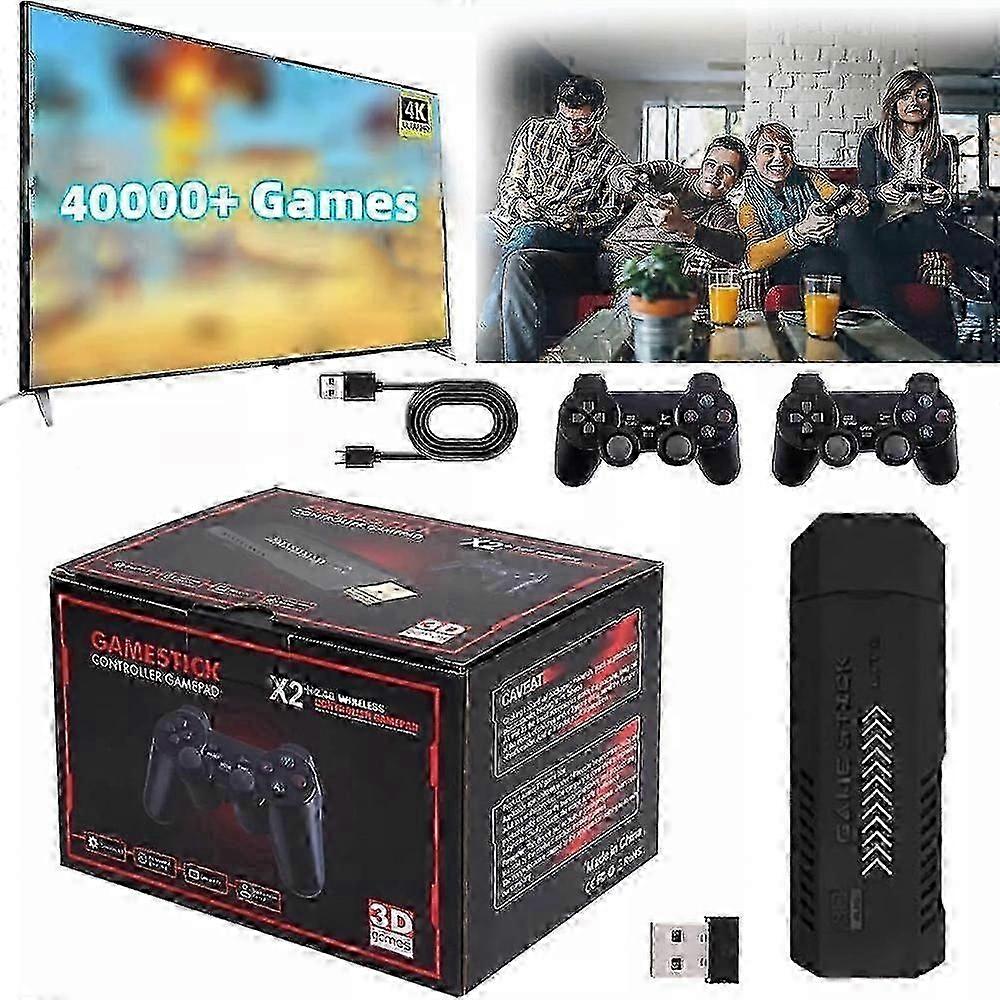 X2 Plus 64G 30000 Game GD10 Pro 4K Game Stick 3D HD Retro Video Game Console Wireless Controller TV 50 Emulator For PS1/N64/DC-S