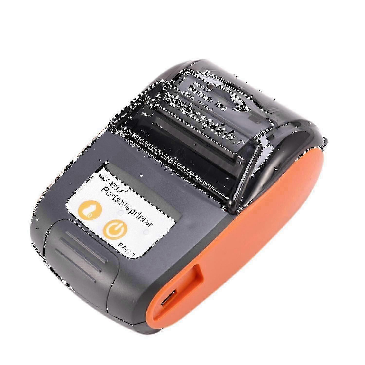 Pt210 58mm Bluetooth Stampante termica portatile Wireless Receipt Machine compatibile Windows Android Ios Eu-dt