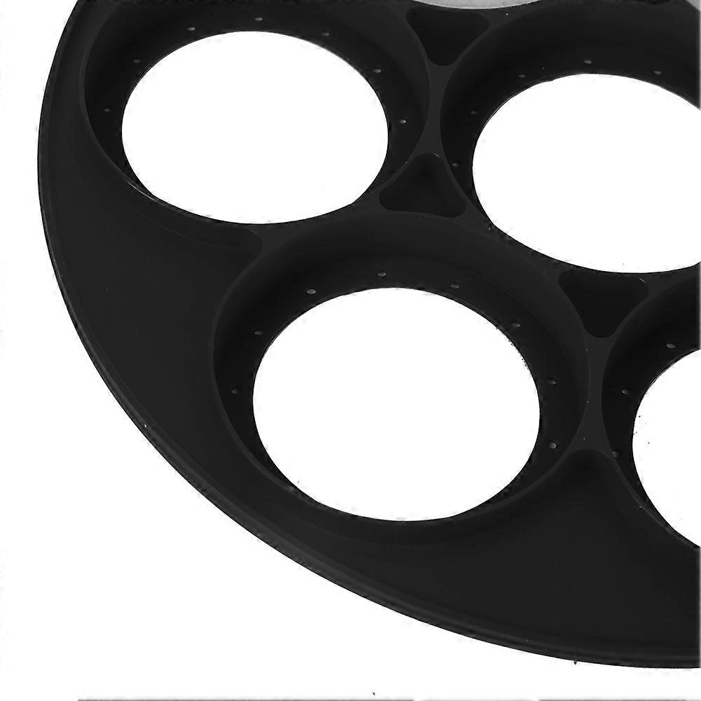 Black Non-Stick Silicone Eggs And Pancake Making Mold With Handles Silicone Egg Mold For Pancakes