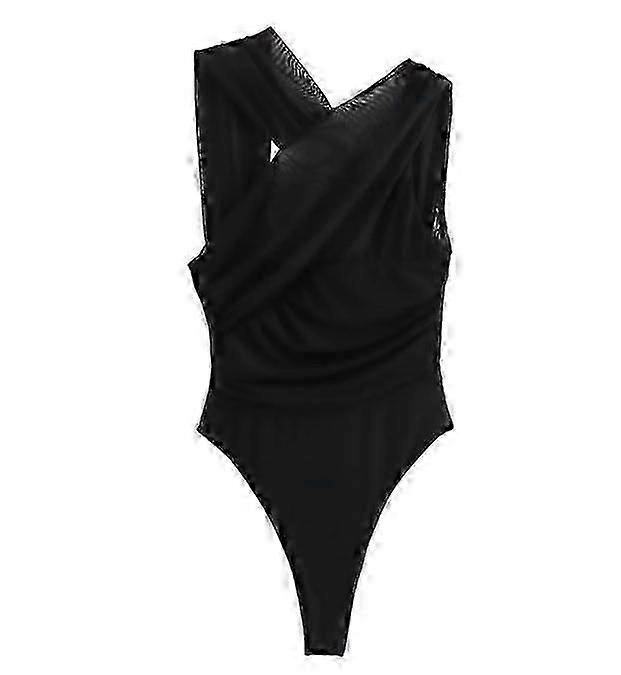 Print One-Piece Bodysuit for Women,Sexy Sleeveless Irregular Slim Fit Jumpsuit