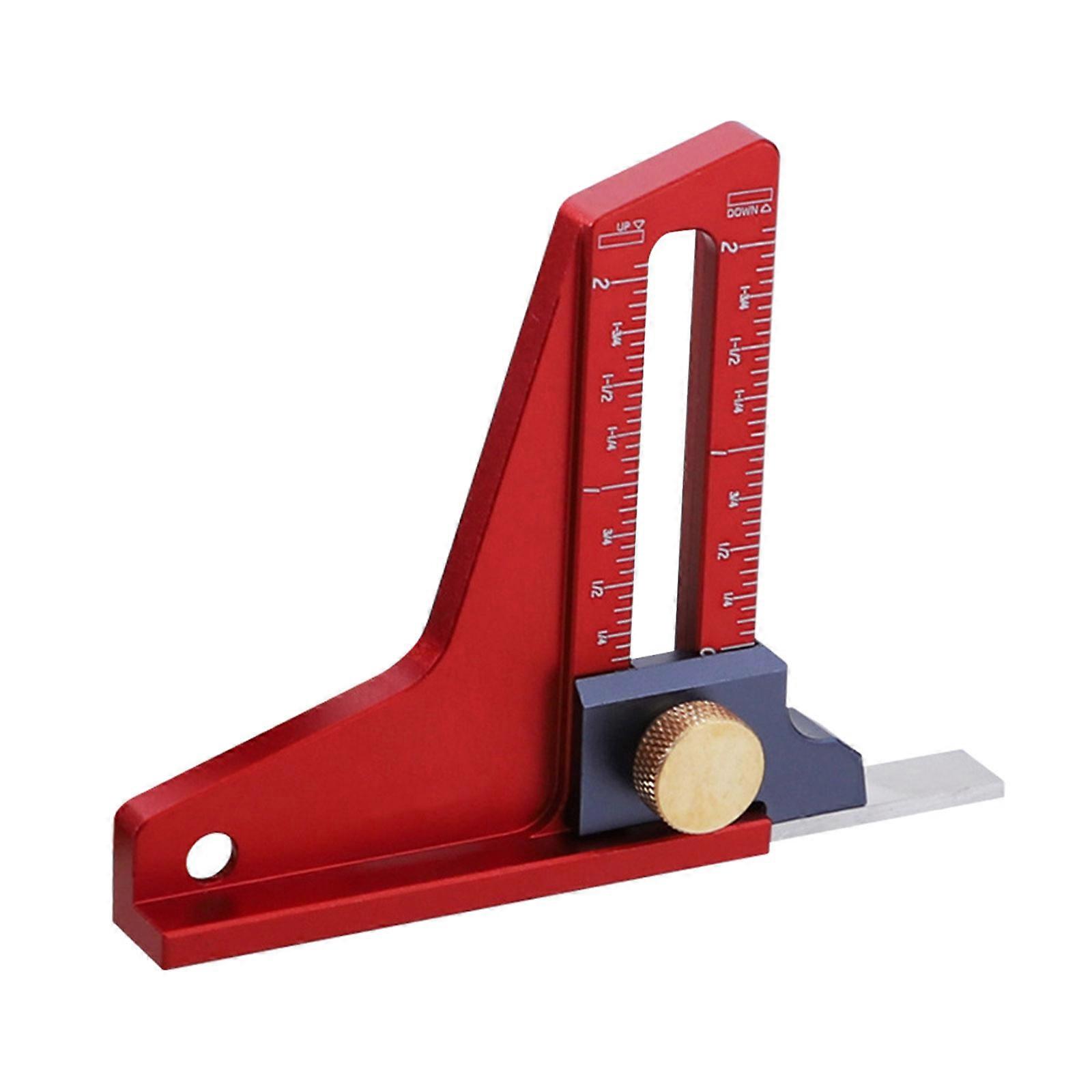 Aluminum metal Woodworking Depth Gauge Tool precisions Height Rule with Magnetic Base Height Depth Gauge for Measuring