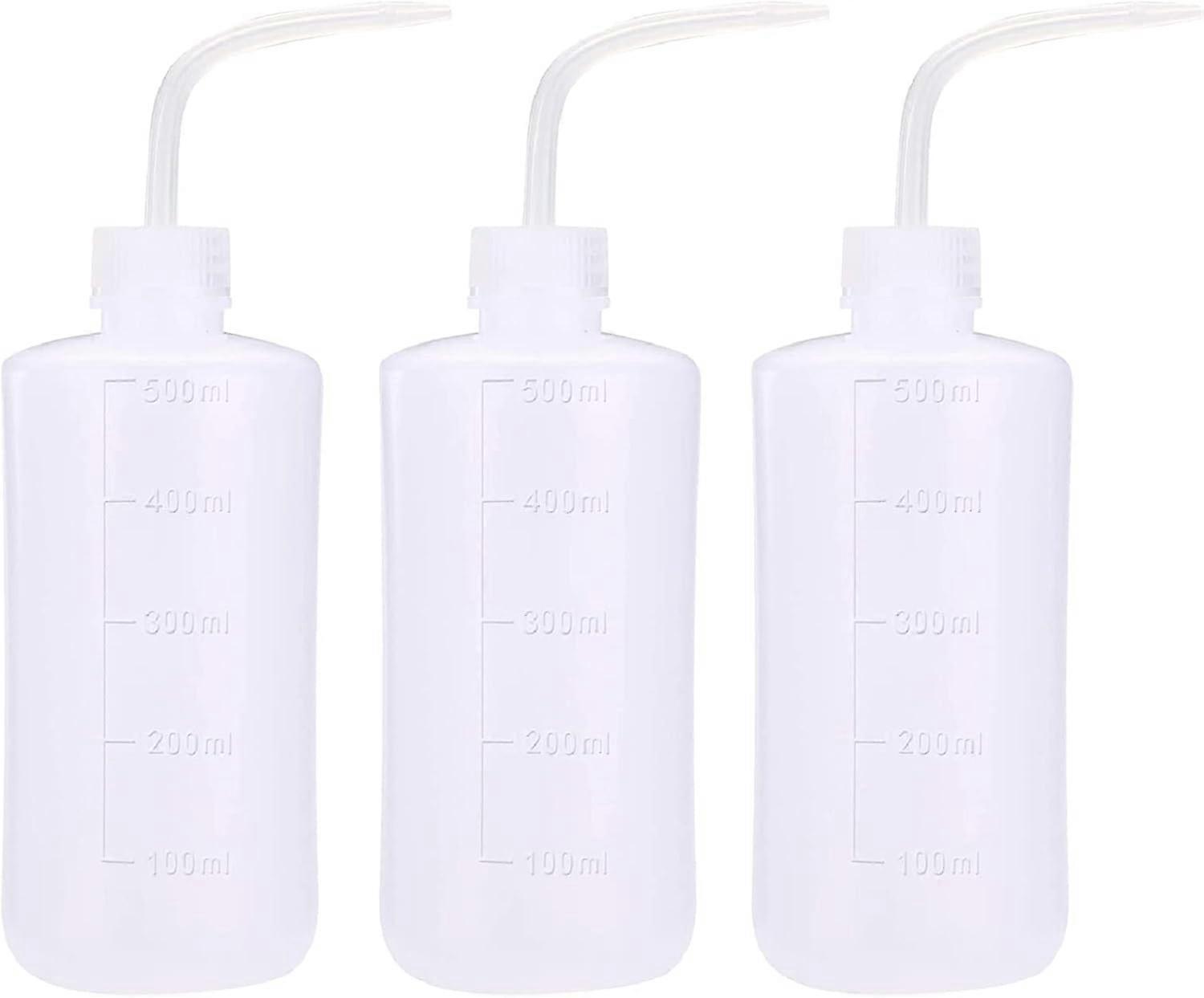 Safety Wash Bottle For Multipurpose Use, Transparent Body Watering Can With Bend Mouth For Easy Watering In Indoor And Office Settings (3 PCS)