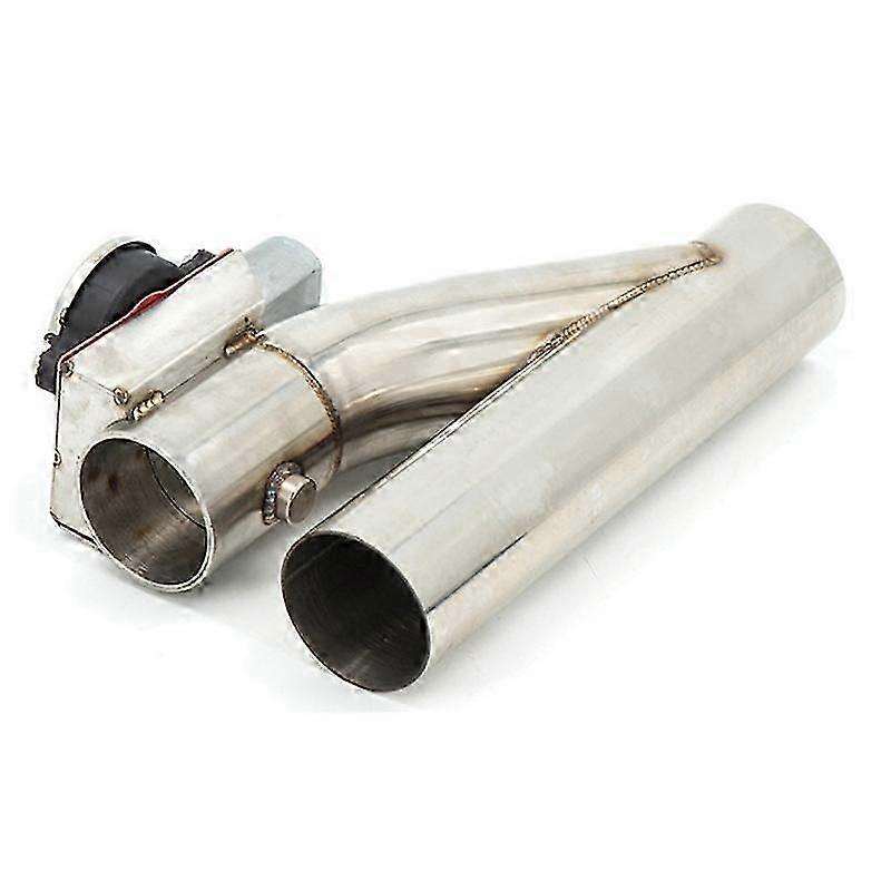 Universal 2.5In Dual Valve Electric Exhaust Shut-Off Valve System Y Exhaust compatible withsilencer Kit with Wireless Remote Control