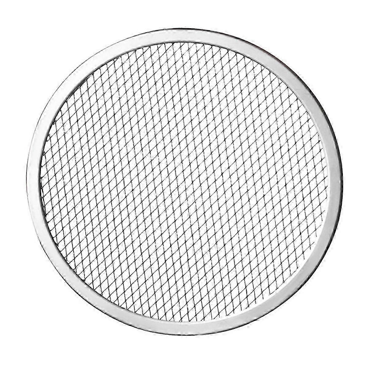 9-Zoll-Pizzabacksieb aus Aluminium mit nahtlosem Rand – Perfekt knusprig, verbesserte Luftzirkulation js