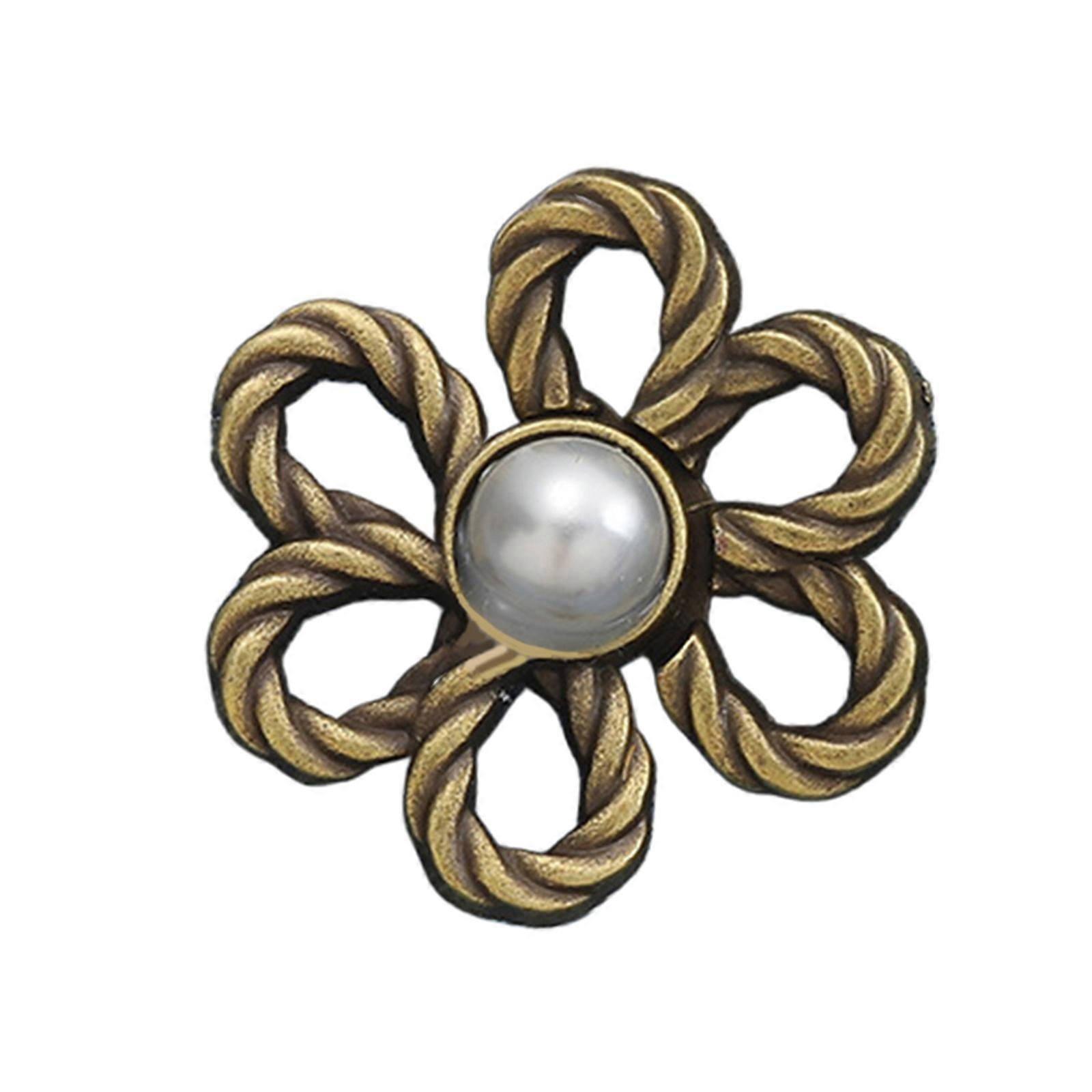 Jean Button Pins Flower Shaped Waistband Reducer Adjustable Waist Buckle Extension Alloy Material for Pants and Trouser