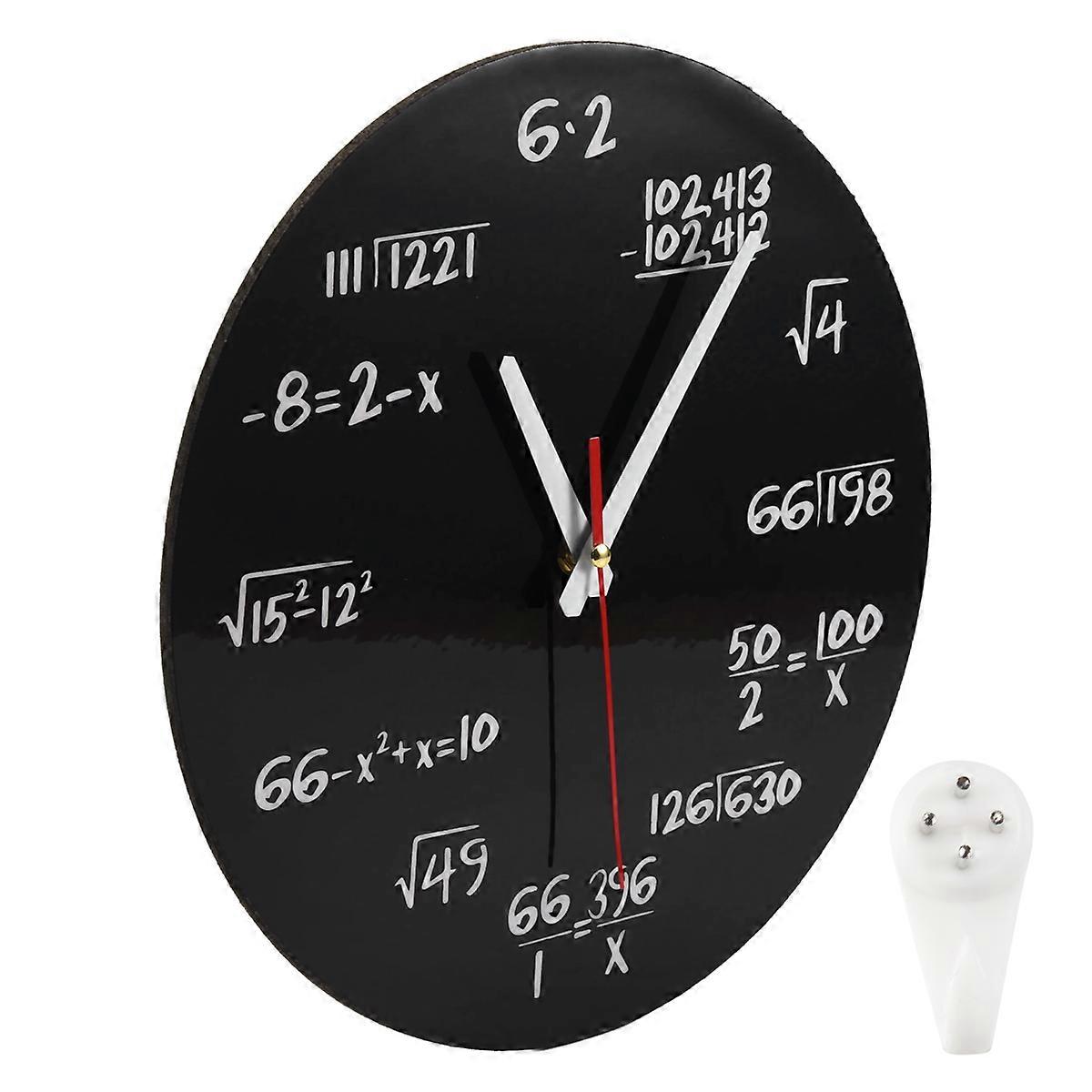 Math Wall Clock , Math Formulas Clock Quiz Clock in Black and White ...