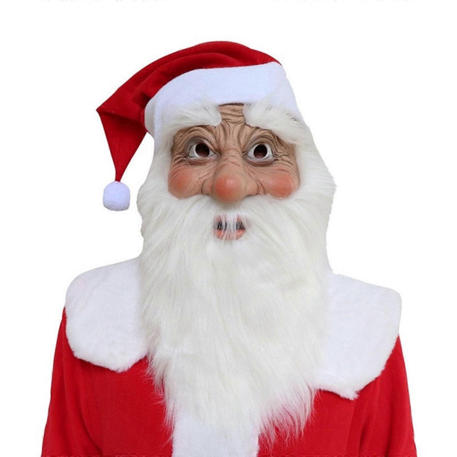おじいさん帽子マスクコスチュームヘッドカバークリスマスハロウィーンパーティードレスアップ用品子供女性男性フルフェイスラテックスマスク