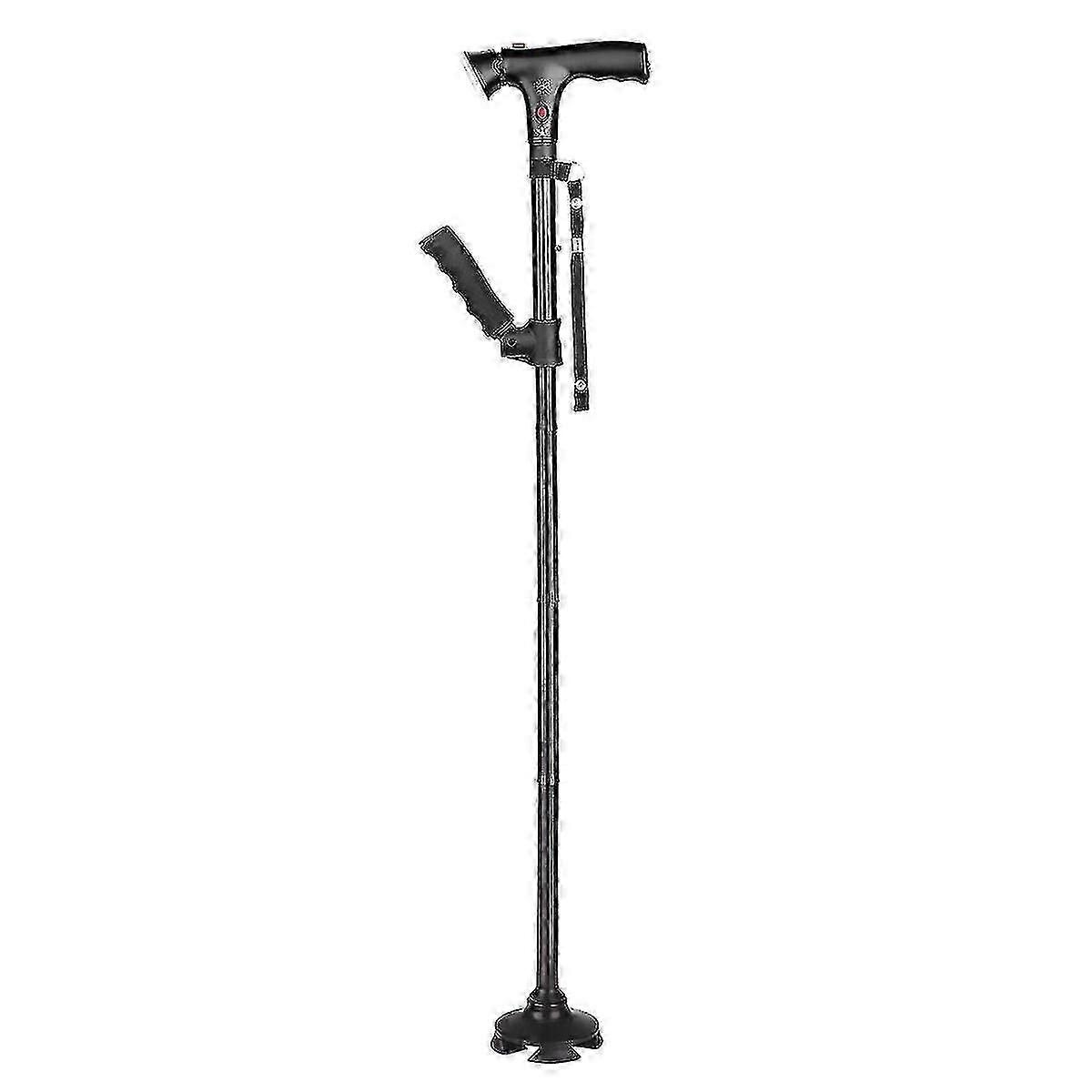 Telescopic Collapsible Folding Cane Led Trusty Walking Cane With Alarm For Elder