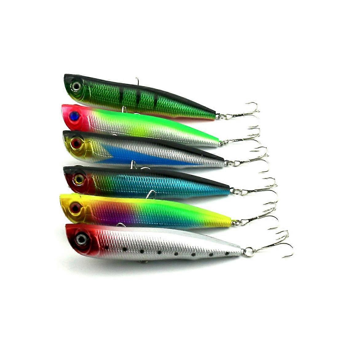 HENGJIA Artificial Fishing Lures Popper Bionic Fishing Bait with Hooks, Length: 10.5 cm, Random Color Delivery
