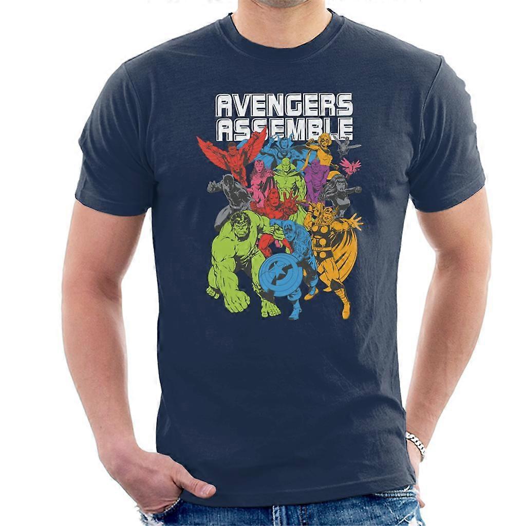 Marvel Avengers Assemble Comic Book Colour Art Men's T-Shirt