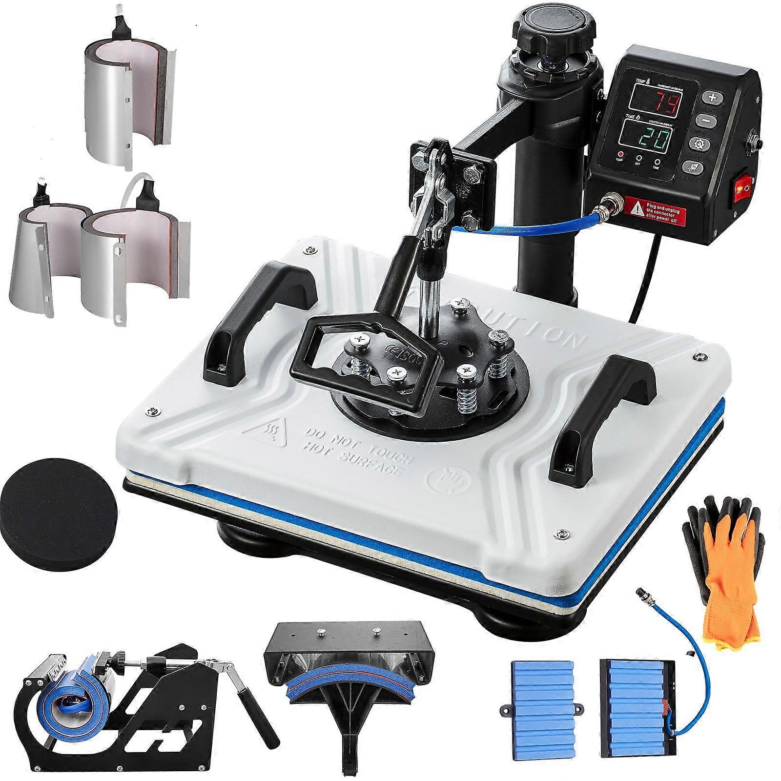 Succebuy Heat Press 10 In 1 Heat Press12x15 White Sublimation Machine per tazze di penne