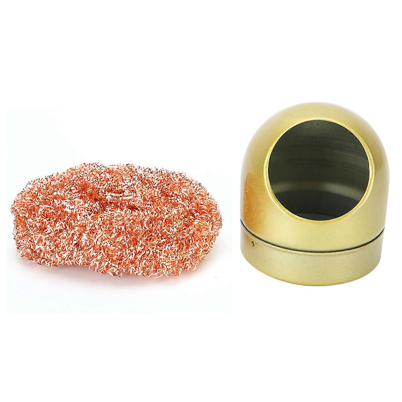 Soldering Iron Tip Cleaner with Metal Wire Balls and Base for Welding Nozzle Cleaning Durable and Efficient Tool