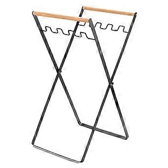 Iron Rubbish Bag Shelf Foldable Portable Rubbish Bag Holder for Outdoor Camping