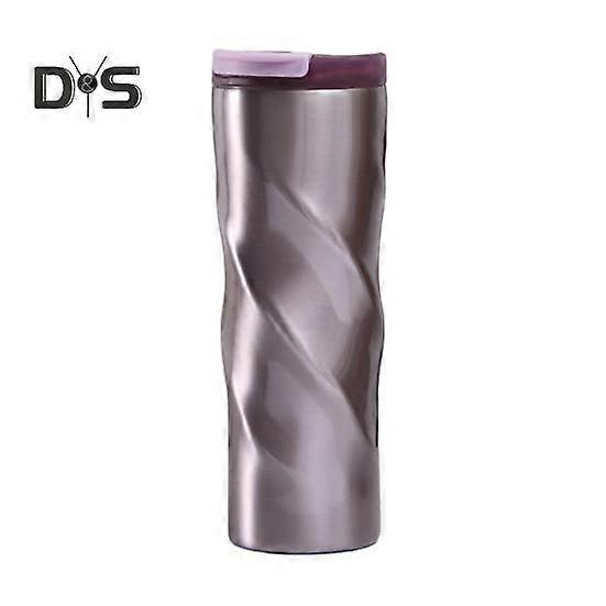 500ML Termiczny kubek ze stali nierdzewnej Izolowany kubek do kawy z pokrywką Spiral Design Kubek podróżny próżniowy do gorących napojów Dom Biuro Podróże na zewnątrz