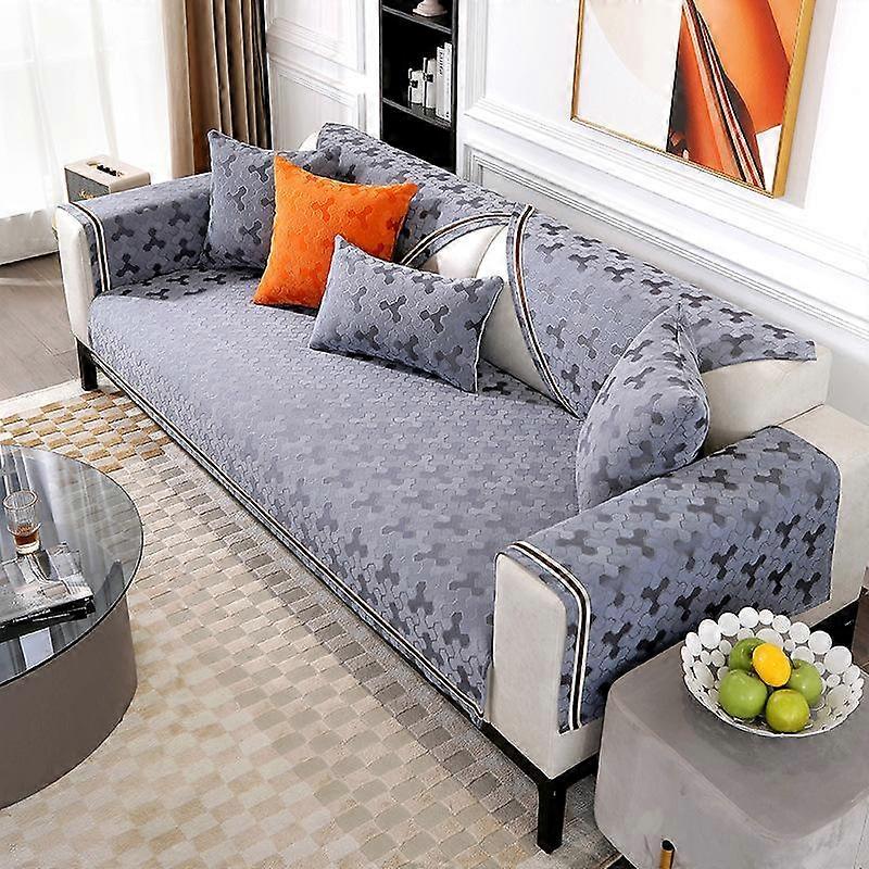 Modern Minimalism Chenille Sofa Cover Non-slip Couch Cover Living Room Sofa Slipcover Backrest Armrest Chair Protector Cushion