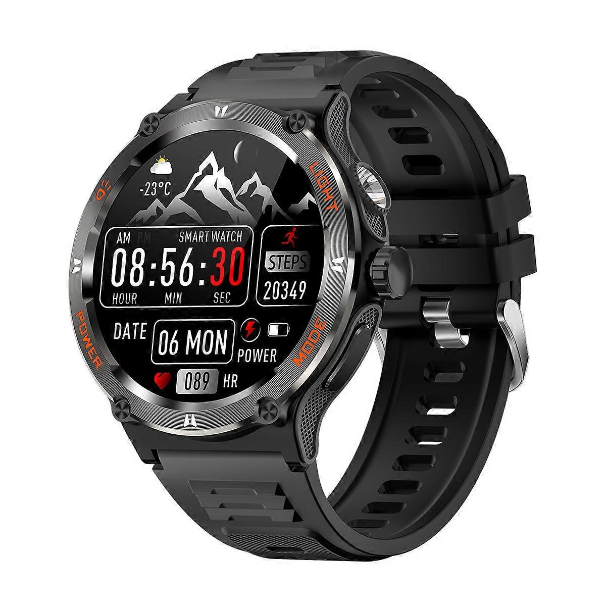 Men's Military Smart Clock with Flashlight, LED 500mah Large Battery, Tactical