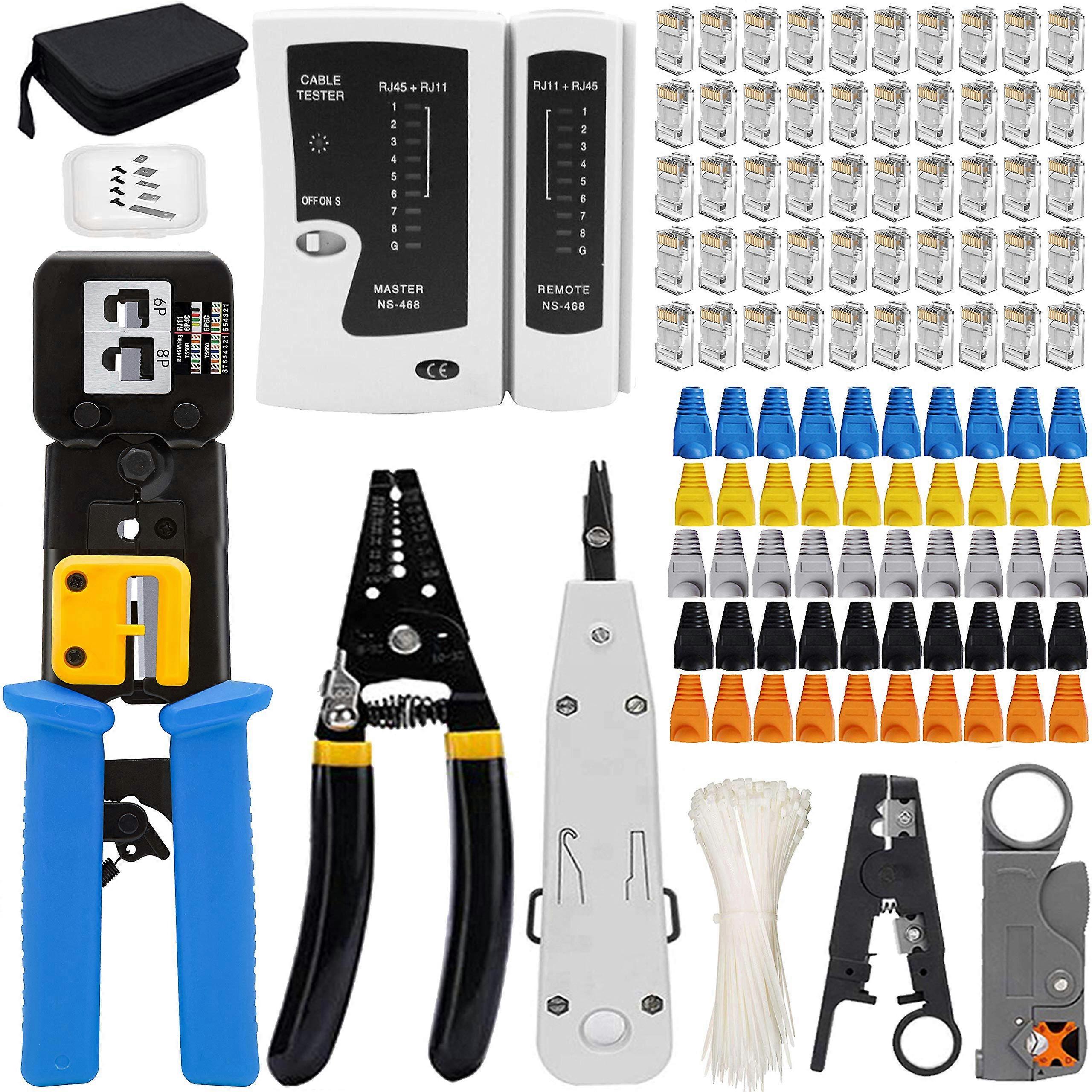 Taiwain curvine Kit Network Vehicle Set RJ45 Cat5/Cat6 accusation cutter lan cable test device, rj11/rj12 fist lower vehicles wire stripper ethernet