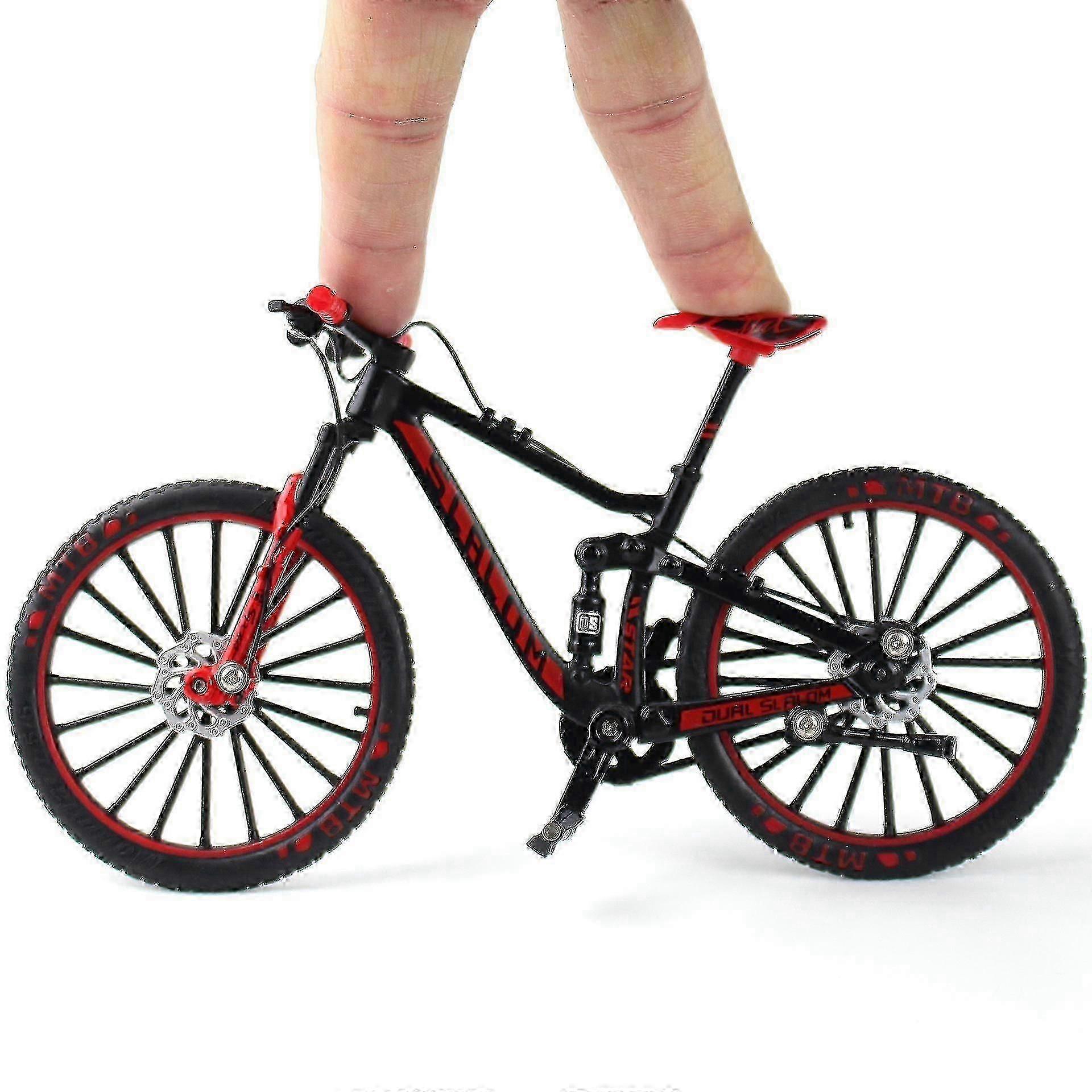 Mini 1:10 Alloy Bicycle Scale Model Dasktop Simulation Ornament Finger Mountain Bikes Toy
