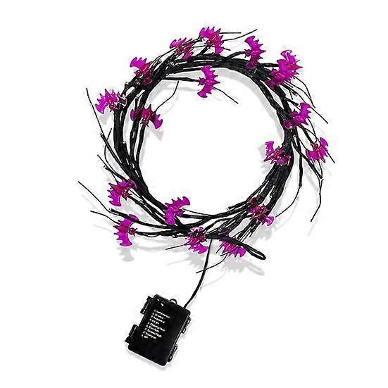 Willow Vine Twig LED Lamp Multiple Lighting Modes Waterproof Battery Operated Bats Garland Light Halloween Decoration
