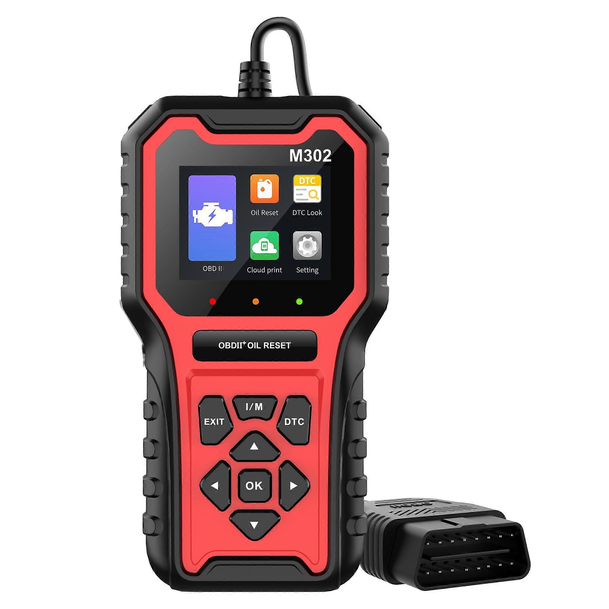 M302 OBD2 Diagnostic Scanner for 61 Car Brands Made After 1996, Oil Reset, Engine Diagnostic Tool