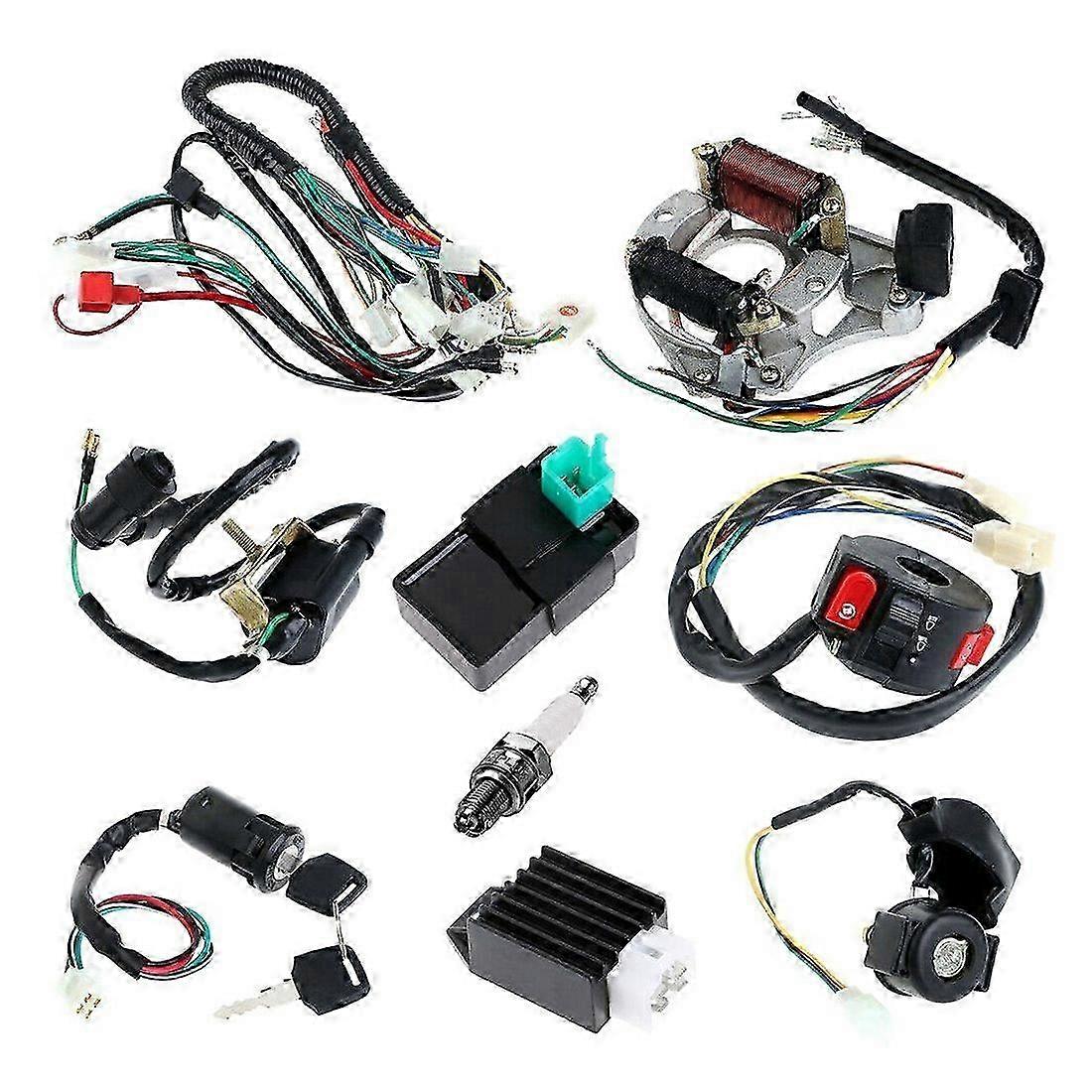 Complete Stator Wiring Harness CDI Ignition Coil Solenoid Set for ATV Electric Quad Bike 50Cc - 125C Edition 3