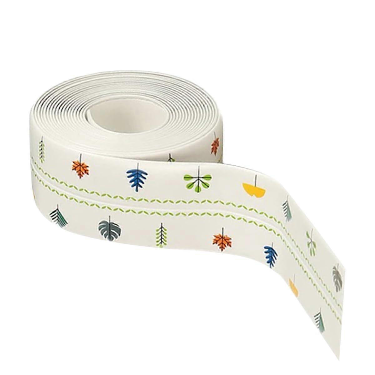 1.5in x 10.5ft Decorative Sealant Trim Self-Adhesive Countertop Sink Caulking Tape For Kitchen And Bath Toilet Base