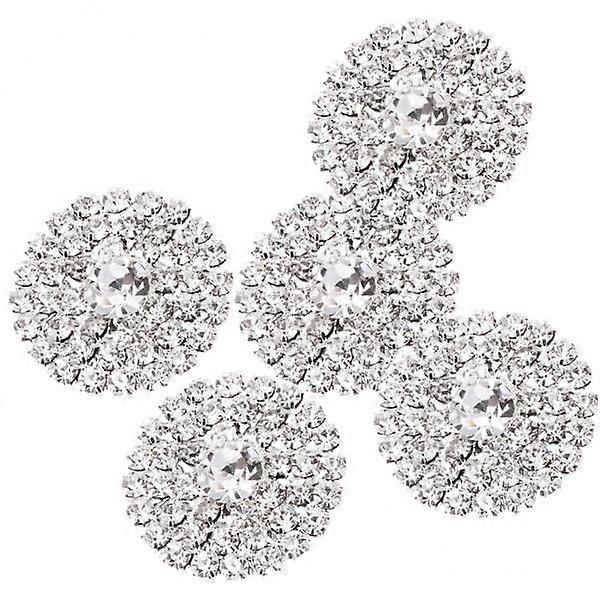 3x 5 Round Rhinestone Buttons 21mm with for Sewing