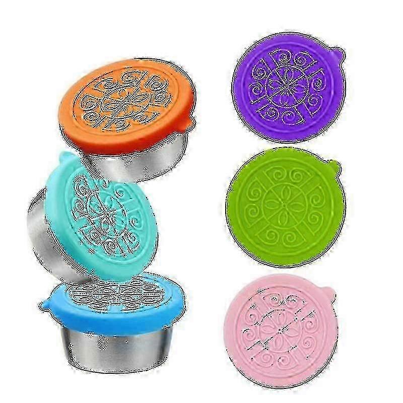 6pcs 50ml Stainless Steel Small Condiment Containers