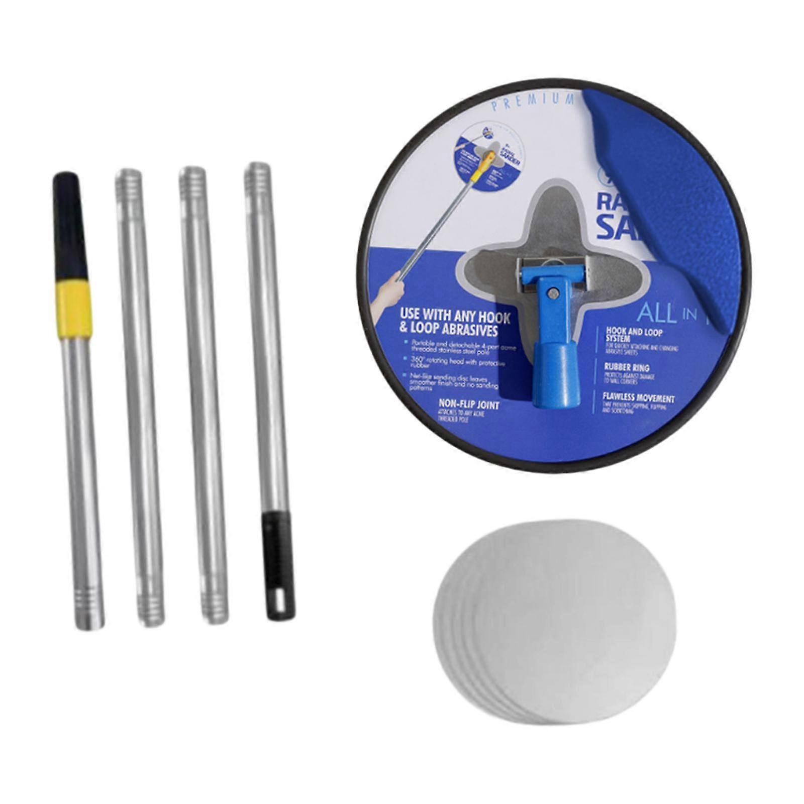 Drywall Pole Sander Handheld with Light with 5 Sanding Sheets Drywall Sander