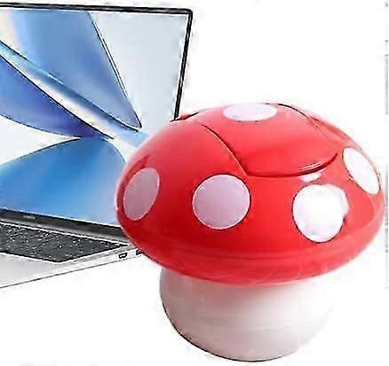 19x9cm Mushroom Shaped Desk Trash Can - Waste Paper Bin with Lid | Compact Trash Can for Office, Dorm, Car, Desk, Cute and Portable Space-Saving Garba