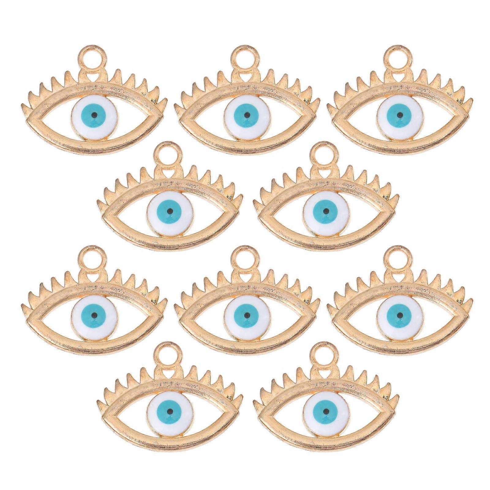 Unique Alloy Charms for Jewelry Makers, Showcasing Elegant Evil Eye Patterns