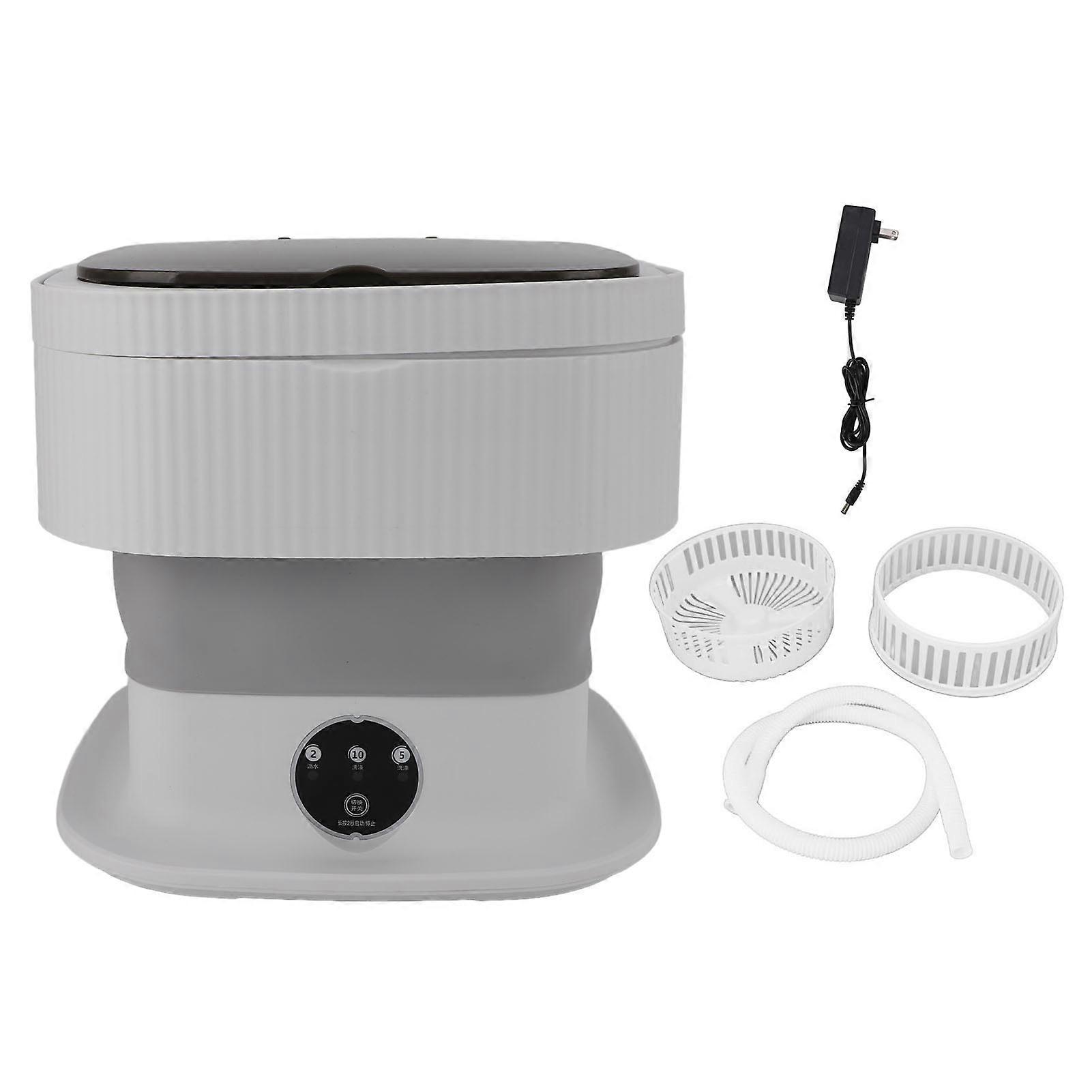 60W Mini Foldable Washing Machine 10L Capacity IPX4 Waterproof Portable Washing Machine for Dorms and Travel