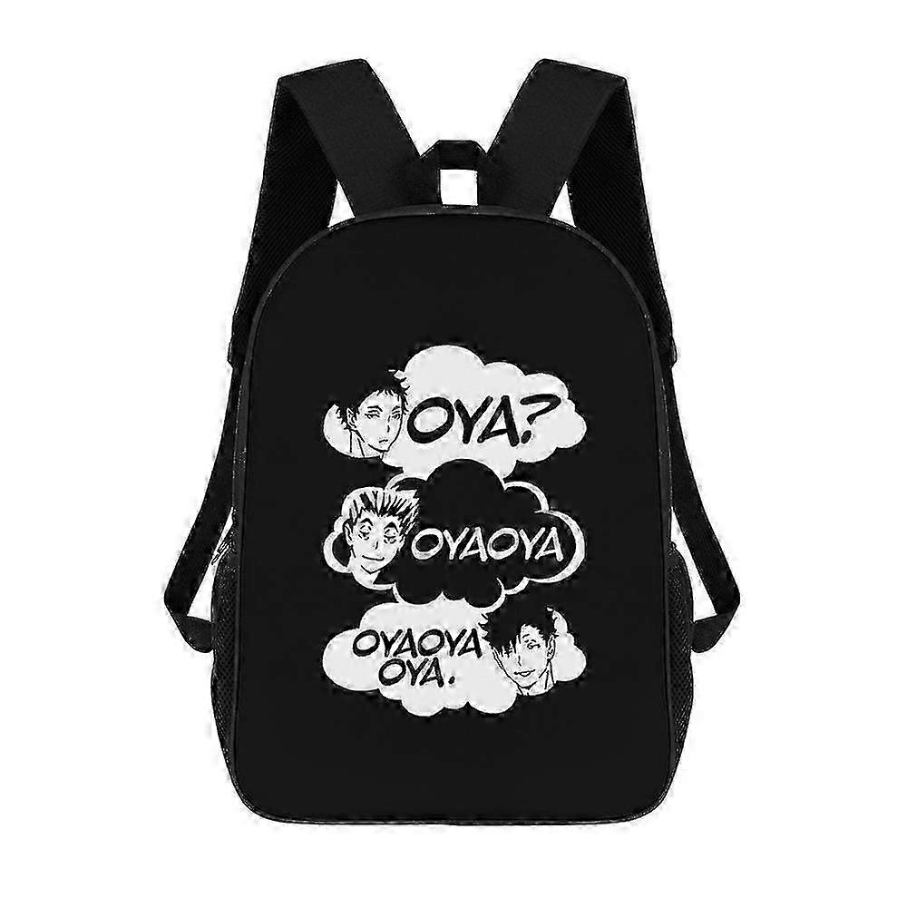 アニメハイキューにインスパイアされた大人用の17インチ大容量バックパックは、カジュアルな学校での使用、オフィス、旅行の収納、さまざまな機会に最適です