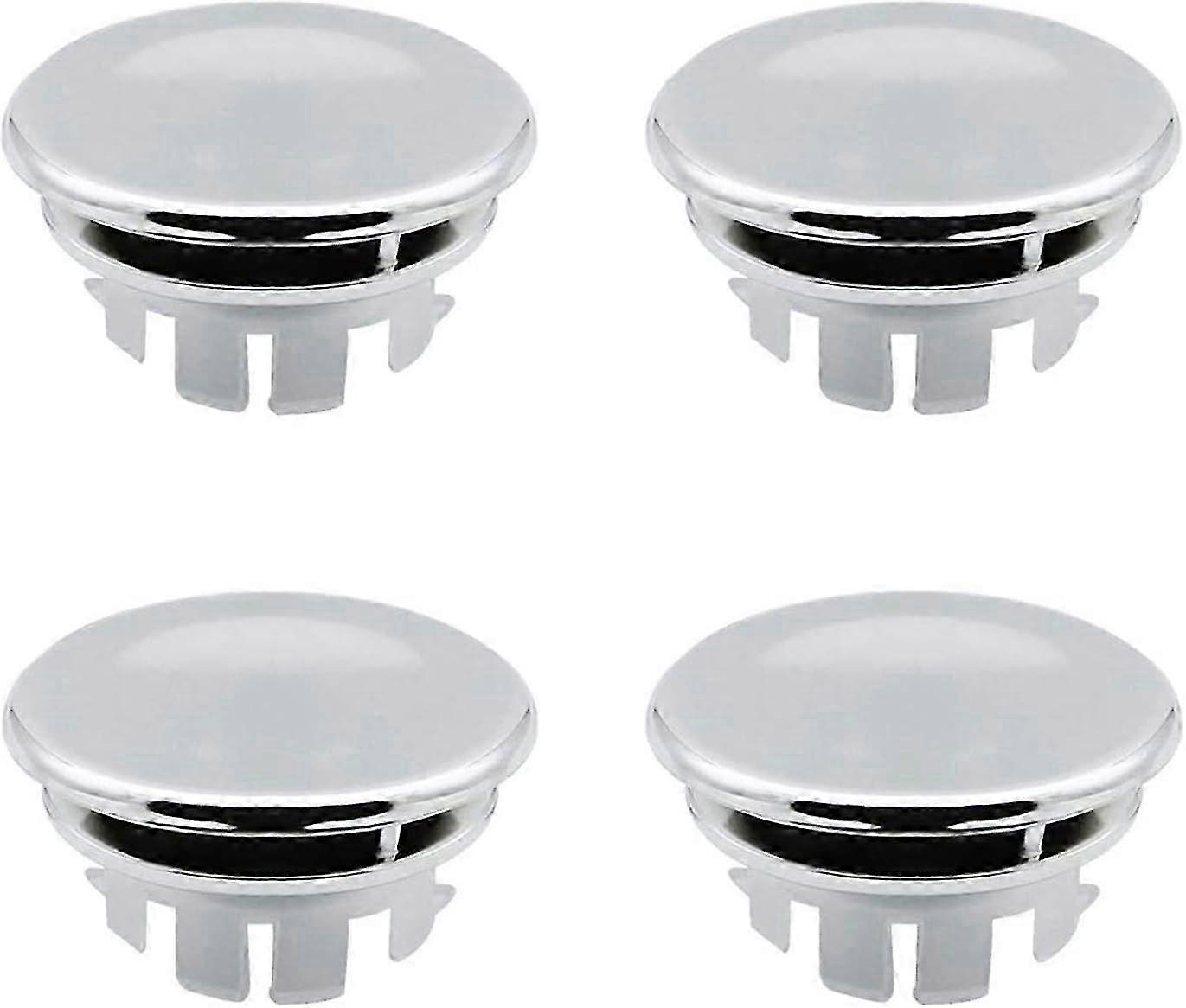 Sink Overflow Cover Replacement Stopper for Bathroom and Kitchen Sink Round Hole - Perfect Fit Replacement Parts (4 Pcs)
