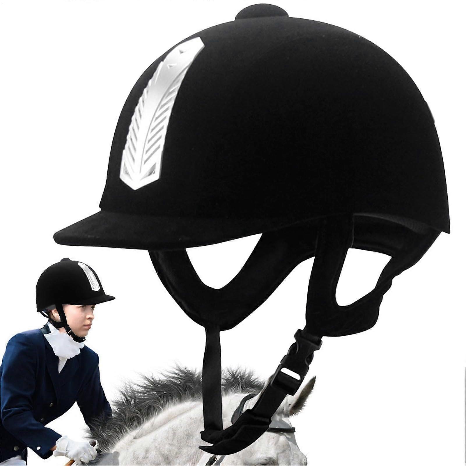 Horse Helmet for Riders, Adjustable Riding Cap with Breathable Safety Features, 62 cm Protective Cap