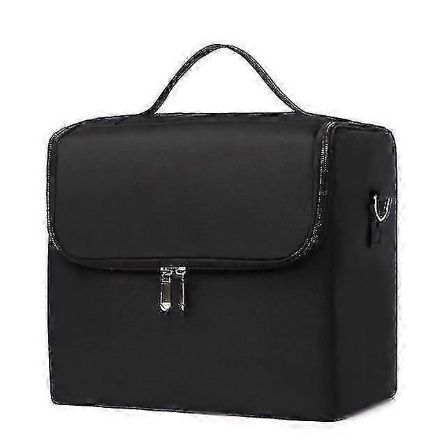 Cosmetic Toiletry Bags Waterproof Large Makeup Bag Multifunction Travel Cosmetic Bag 4 Layer Drawers Foldable Tray Open
