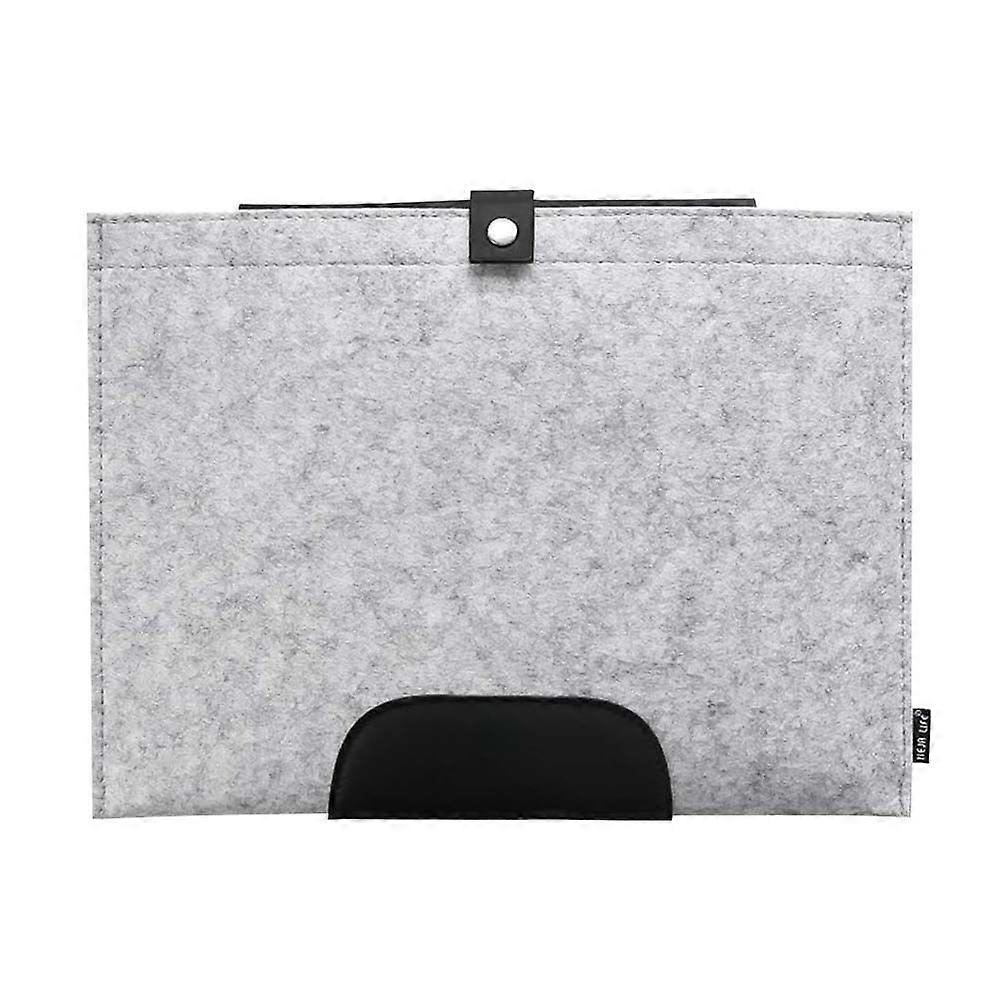 A4 Felt File Folders Portable Paper Organizer Felt Holder Document Carrier Bag Briefcase Expanding Handbag for Office School Stationery(Light Grey)