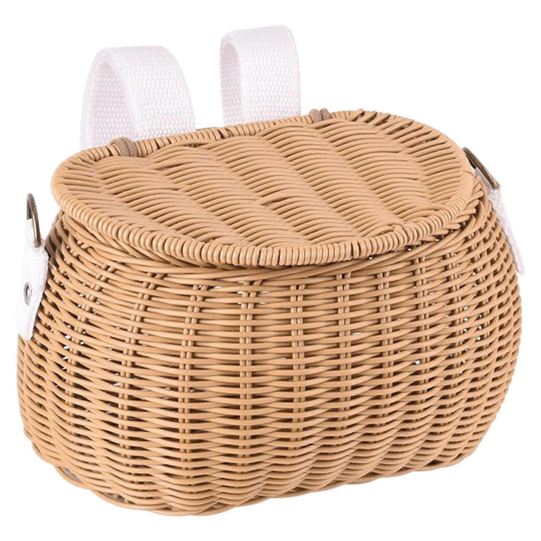 Scooterkorb D Formbike Korb Kinder portable Wicker Bicycle with straps and lid Ref: 4085