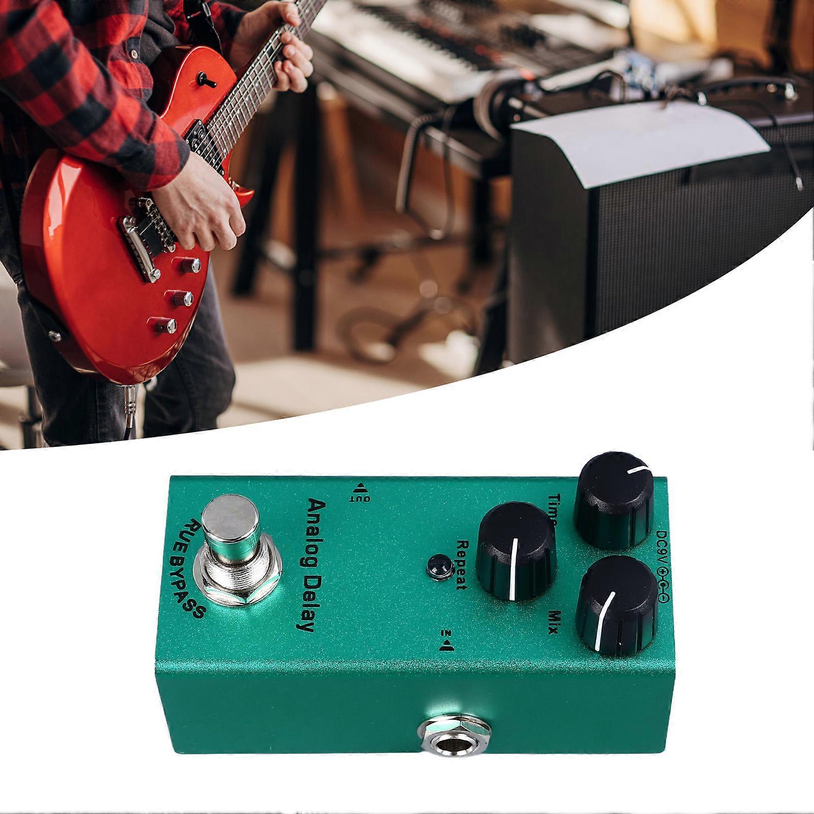 Electric Guitar Effect Pedal Single Type Accurate Adjustment Aluminum Alloy Portable Mini Effect Pedal Analog Delay(10) 