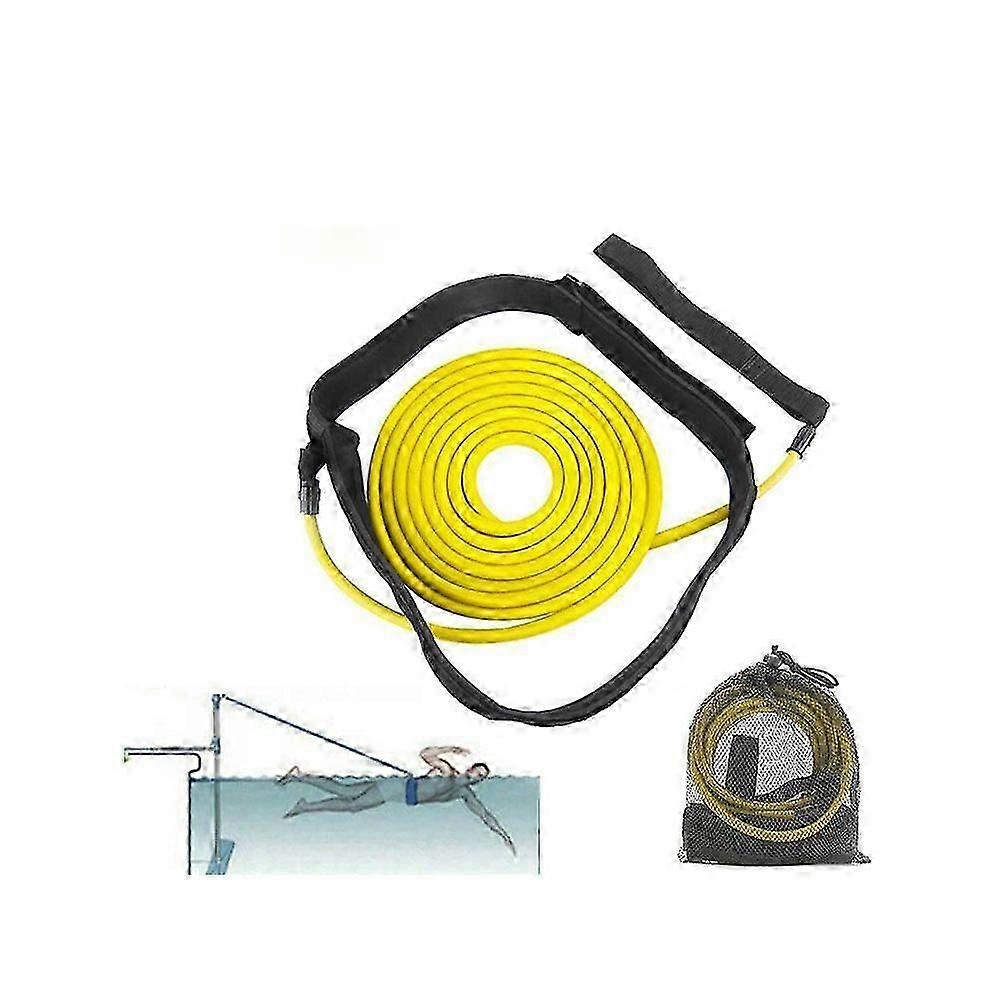 4m Pool Swim Training Leash Durable Elastic S wim Training Belt Swim Resistance Tether Pool Swi mming Elastic Rope Resistance Band For Poos