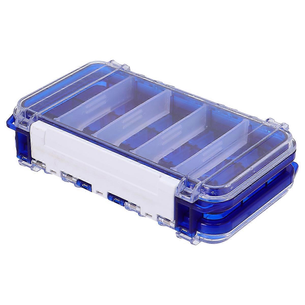Bait Holder Fishing Double Layer ABS Material Blue 17x10x4 Cm Corrosion Resistant Outdoor Fishing 1Pcs