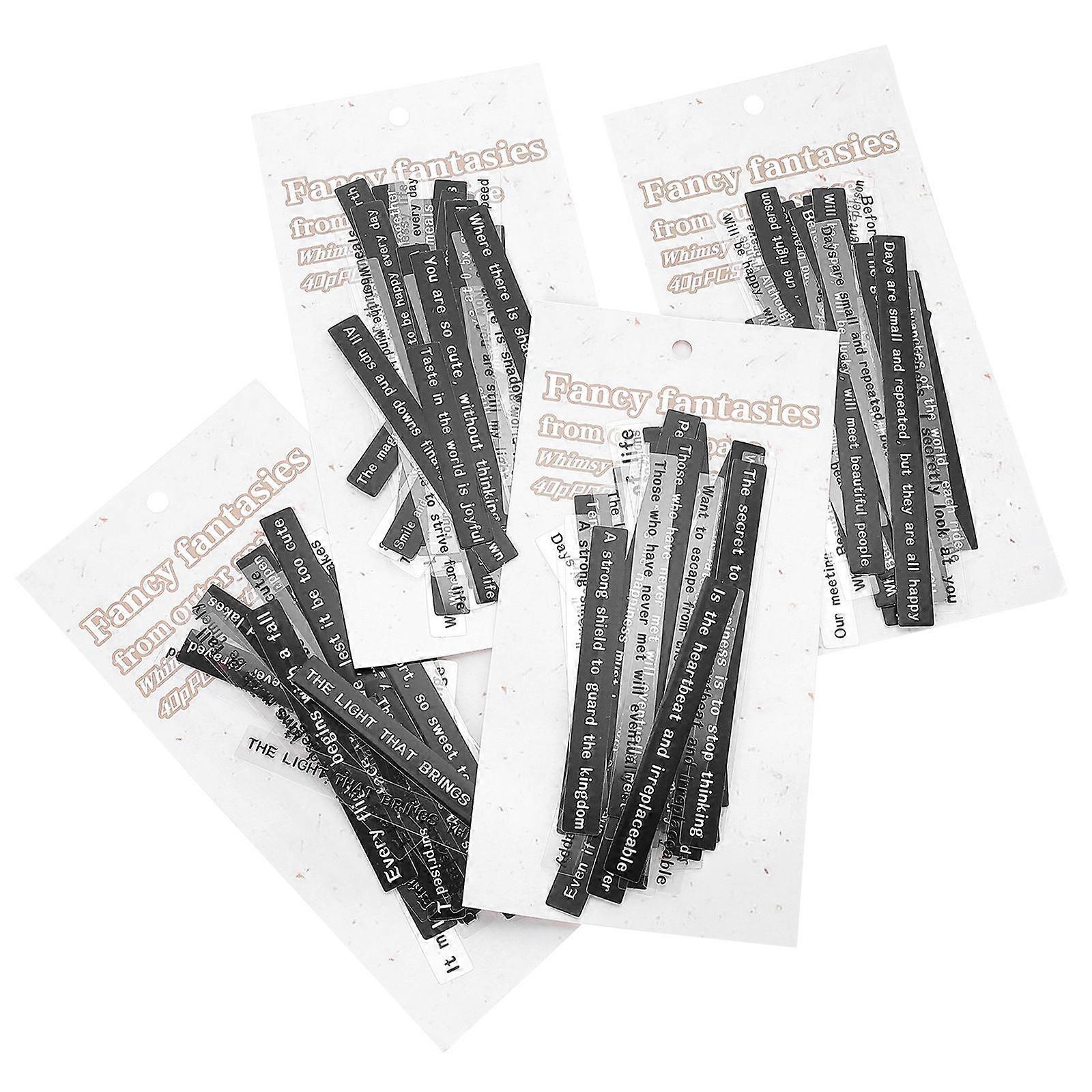 DIY Scrapbooking Stickers Crafting Handbook Decoration Creative Design Coated Paper 160 Sheets per Set 4 Sets per Pack