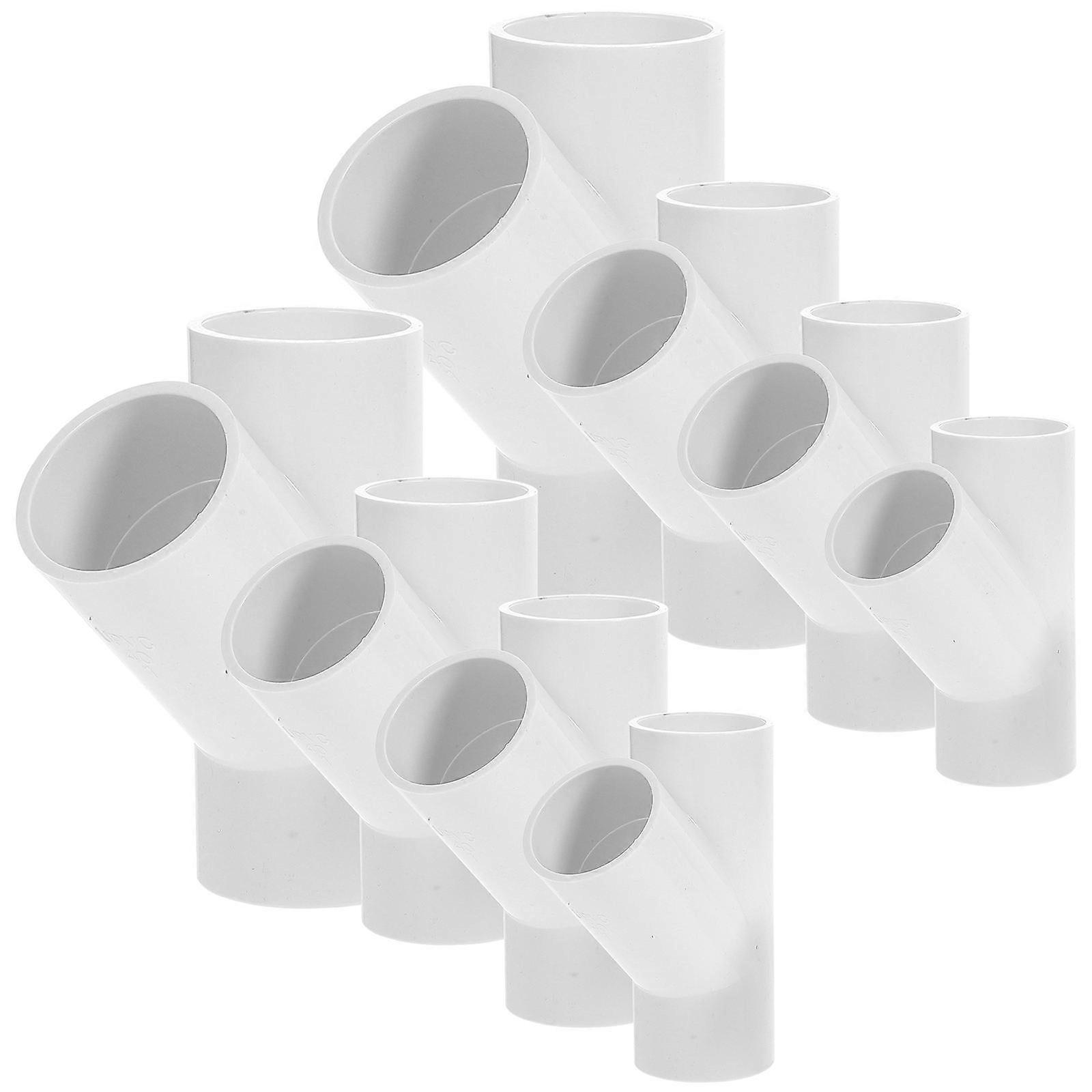 8PCS PVC Water Fittings Reusable Connectors for DIY Shelving, Irrigation, Furniture Applications with Smooth Surface for Safe Handling